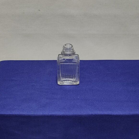 Cutex Ribbed Clear Glass Bottle Cosmetic Antique Collectible Aesthetic Decor - Picture 1 of 8